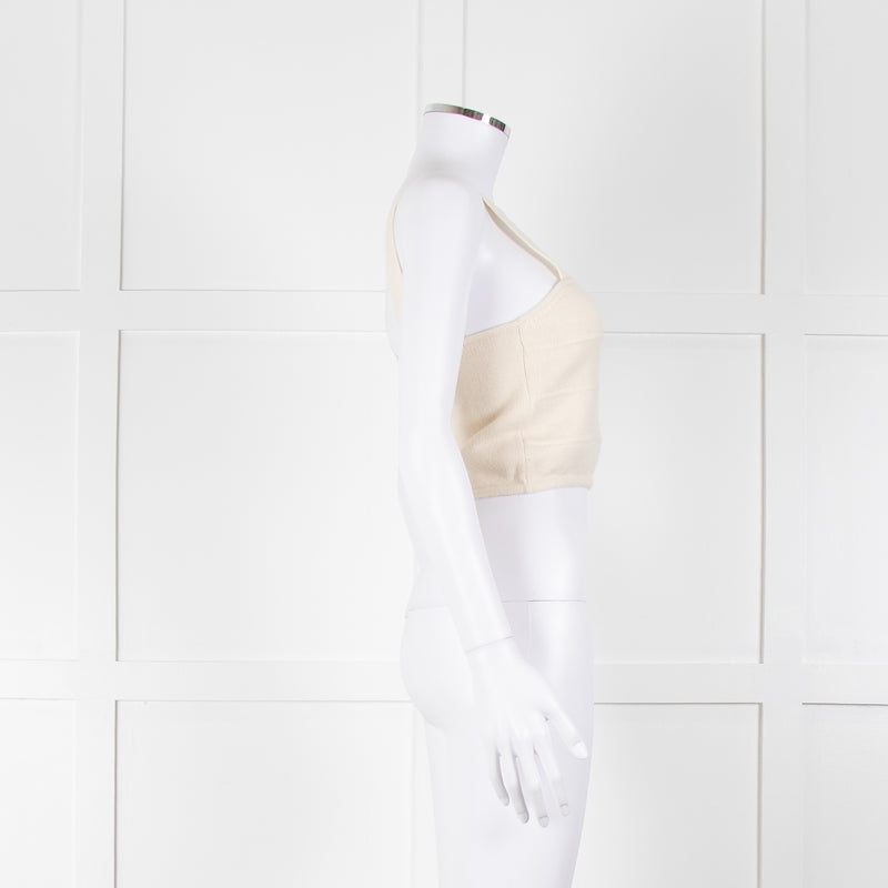 Raey Cream Cropped Cashmere Vest