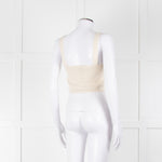 Raey Cream Cropped Cashmere Vest