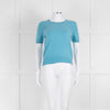 Naadam Pale Blue Cashmere Short Sleeve Sweater
