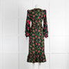 The Vampires Wife The Vilanelle Gypsy Black Floral Printed Dress