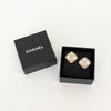 Chanel Champagne Gold Crystal Resin Earrings