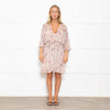Iro Pink Patterned Ruched Waist and Wide Sleeves