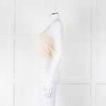 Raey Cream Cropped Cashmere Vest