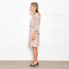 Iro Pink Patterned Ruched Waist and Wide Sleeves