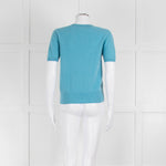 Naadam Pale Blue Cashmere Short Sleeve Sweater