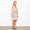 Iro Pink Patterned Ruched Waist and Wide Sleeves