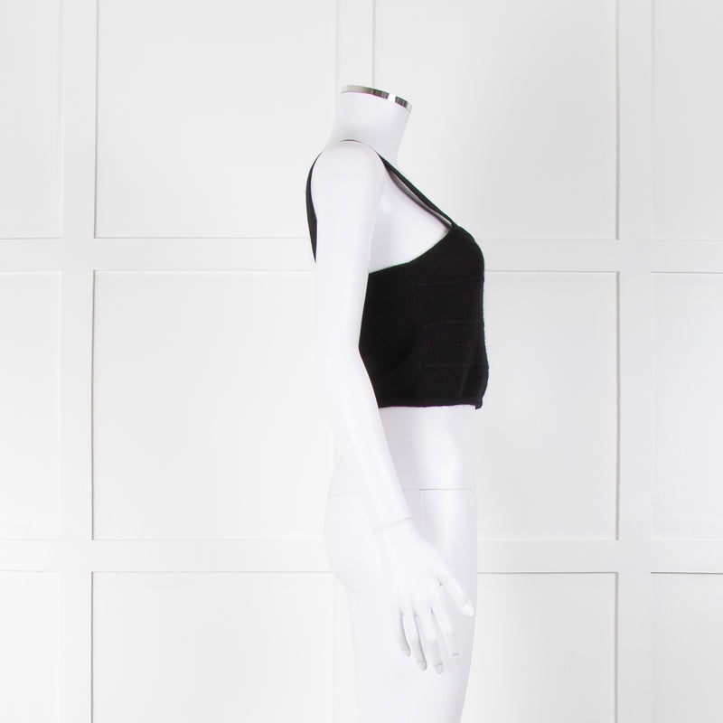 Raey Black Cashmere Cropped Vest