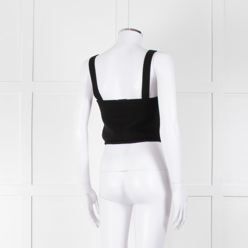 Raey Black Cashmere Cropped Vest