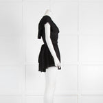 Natalie Martin Black Cotton Long Sleeved Mini Sun Dress