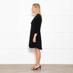 Iro Black Lace Trim Mini Dress