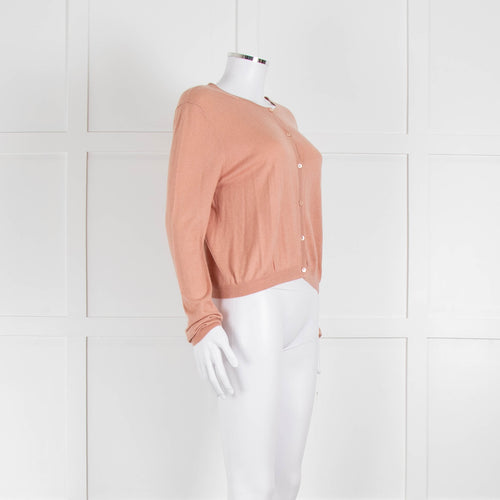 Red Valentino Peach Lace Detail Cardigan