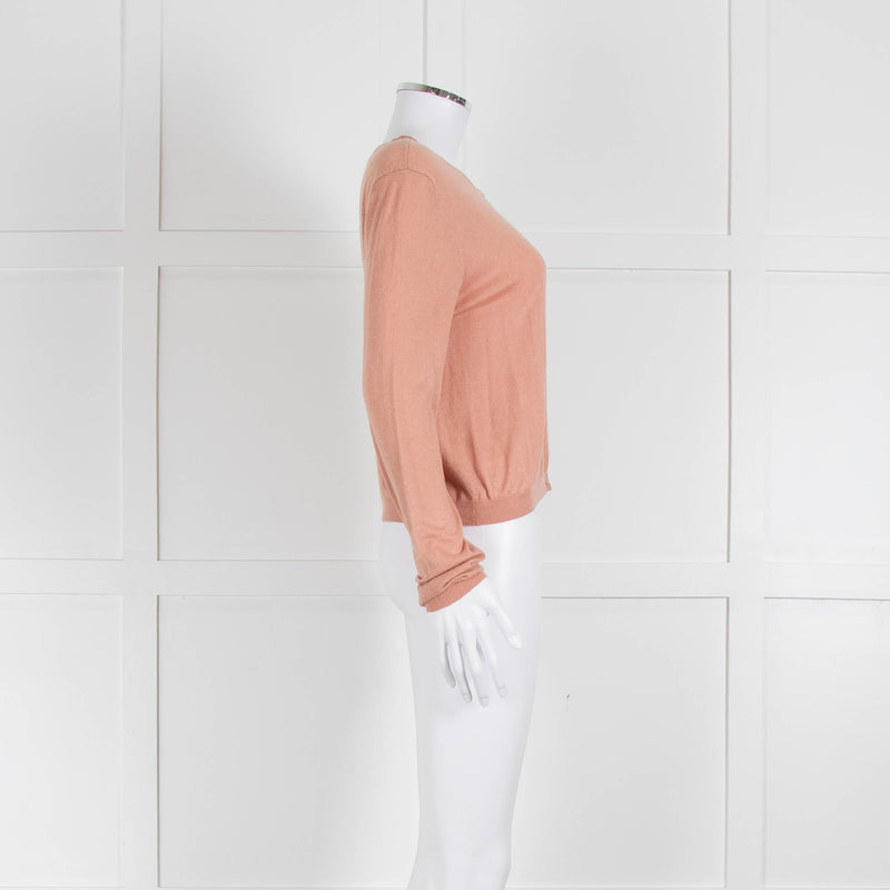 Red Valentino Peach Lace Detail Cardigan