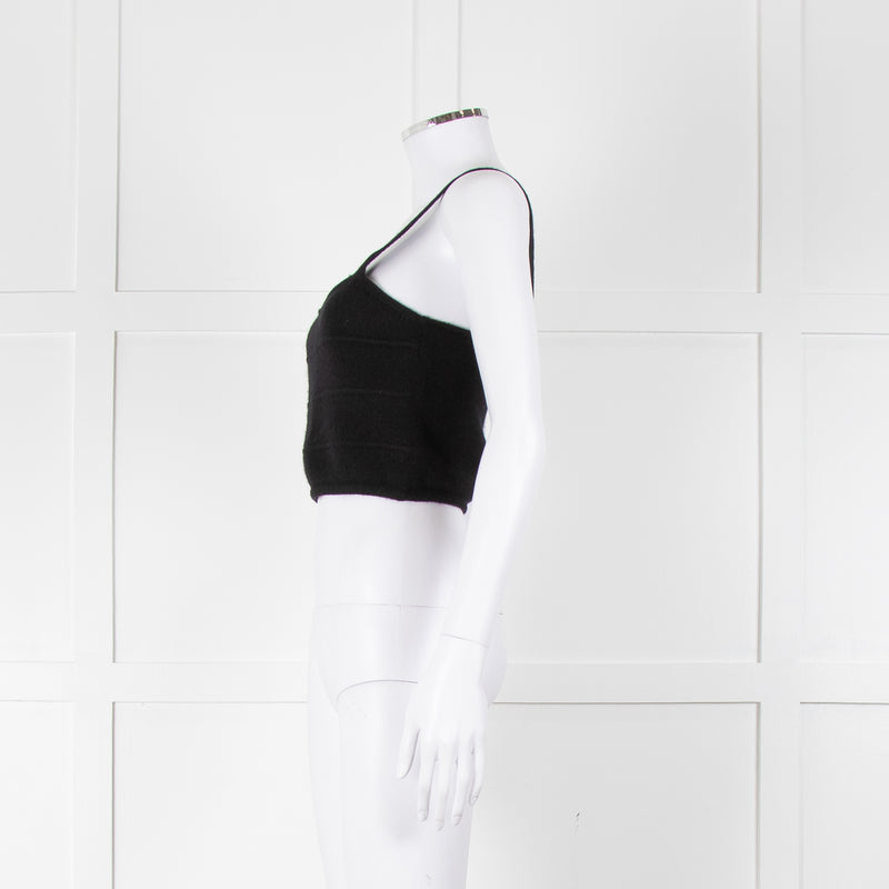 Raey Black Cashmere Cropped Vest