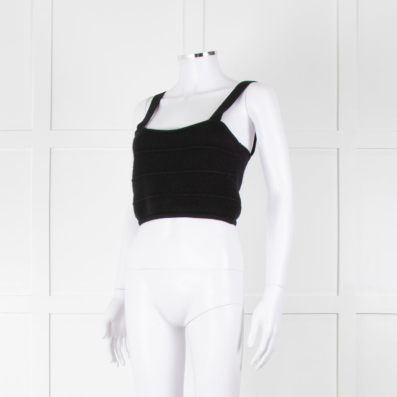 Raey Black Cashmere Cropped Vest