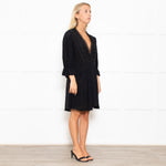 Iro Black Lace Trim Mini Dress