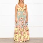 Free People Floral Tiered Smocked Bodice Midi Dress