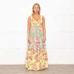 Free People Floral Tiered Smocked Bodice Midi Dress