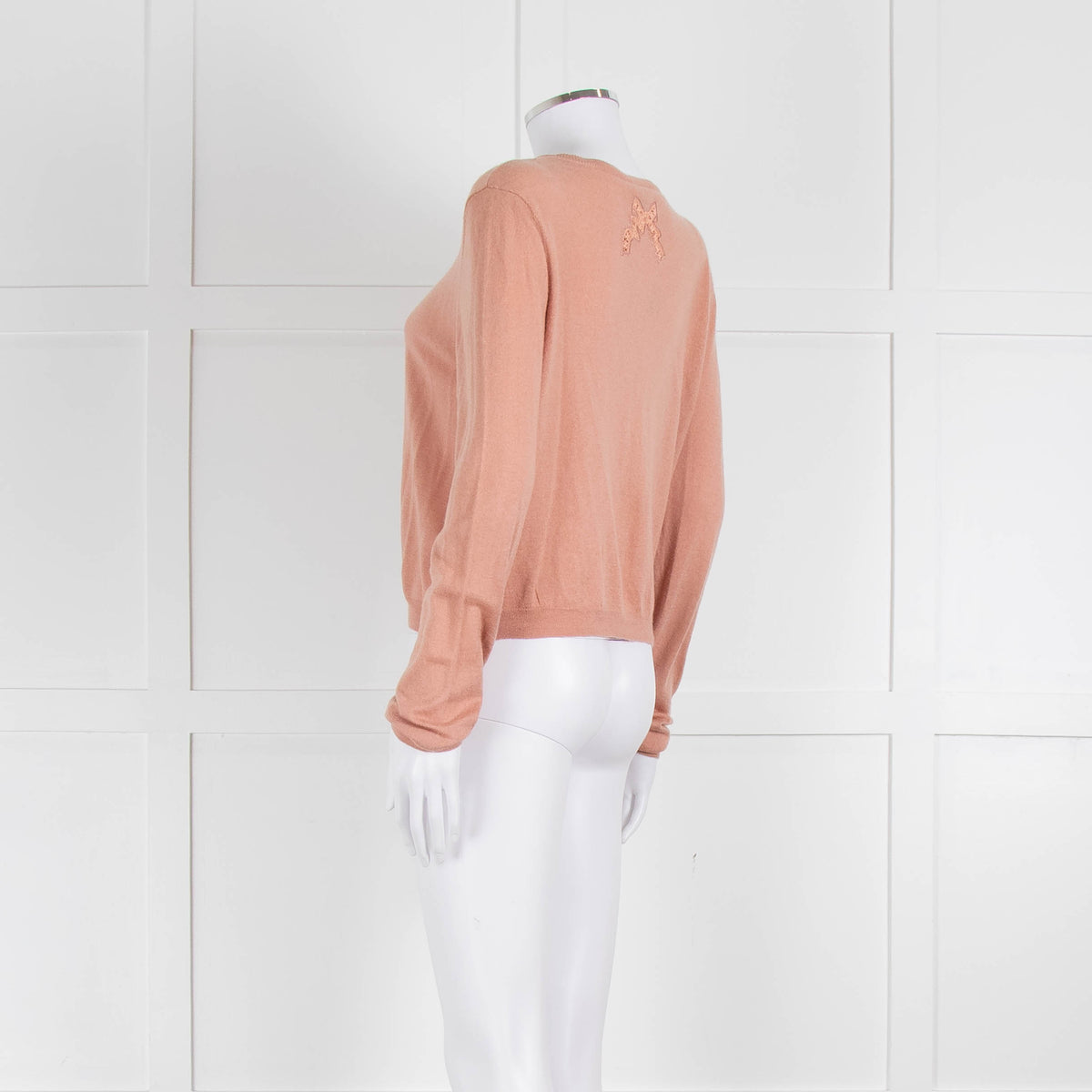 Red Valentino Peach Lace Detail Cardigan