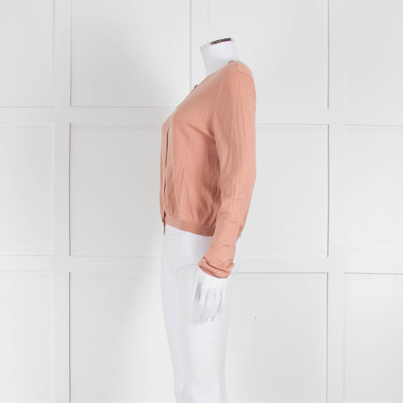 Red Valentino Peach Lace Detail Cardigan