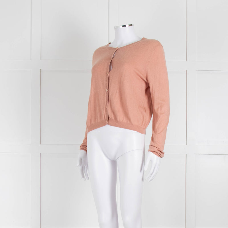 Red Valentino Peach Lace Detail Cardigan