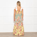Free People Floral Tiered Smocked Bodice Midi Dress