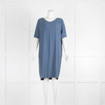 Fabiana Filippi Blue Silver Chain Trim Knee Length Dress