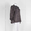 Levete Room Black Neutral Geometric Print Blouse