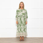 Charli Irene Green Batique Print Dress