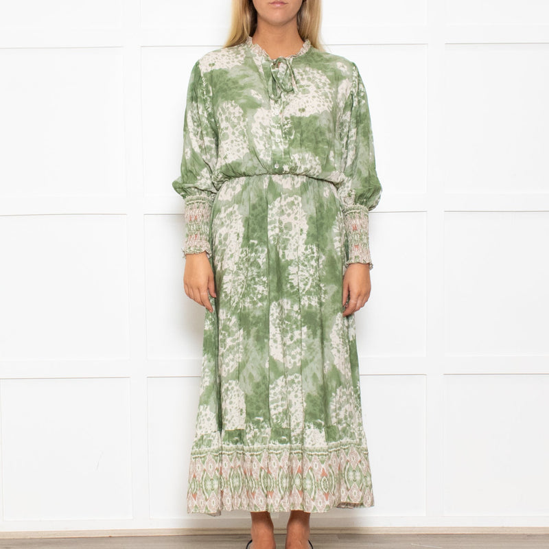 Charli Irene Green Batique Print Dress