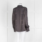 Levete Room Black Neutral Geometric Print Blouse