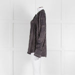 Levete Room Black Neutral Geometric Print Blouse