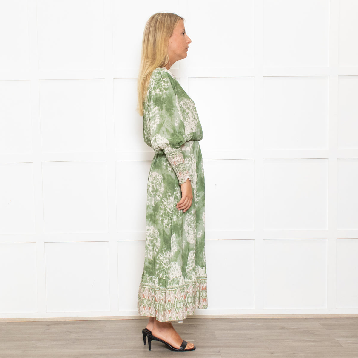 Charli Irene Green Batique Print Dress
