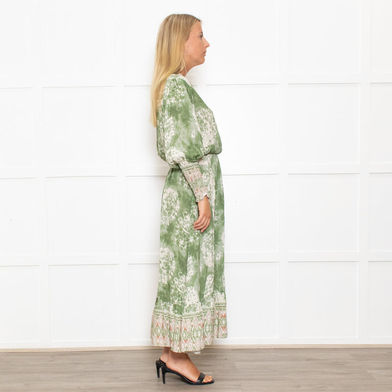 Charli Irene Green Batique Print Dress
