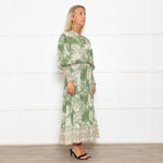 Charli Irene Green Batique Print Dress