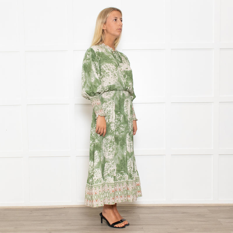 Charli Irene Green Batique Print Dress