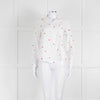 Sezane White Red Embroidery Heart Cotton Shirt