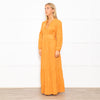 Mondo Corsini Orange Tiered Midi Dress