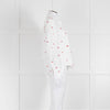 Sezane White Red Embroidery Heart Cotton Shirt