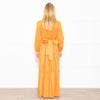Mondo Corsini Orange Tiered Midi Dress