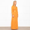Mondo Corsini Orange Tiered Midi Dress