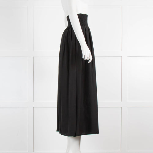 Natalie Martin Black Elasticated Waist Maxi Skirt