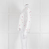 Sezane White Red Embroidery Heart Cotton Shirt