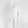 Sezane White Red Embroidery Heart Cotton Shirt