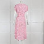 Rixo Pink Patterned Aspen Dress