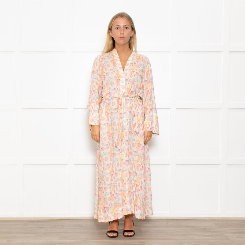 Tallulah & Hope Soft Cream Patterned Midi Dress