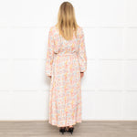 Tallulah & Hope Soft Cream Patterned Midi Dress