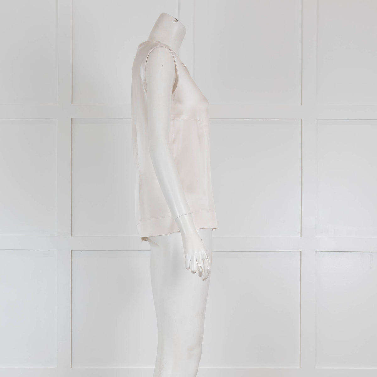 D'Exterior Silk Vest with Knit Lurex Neck