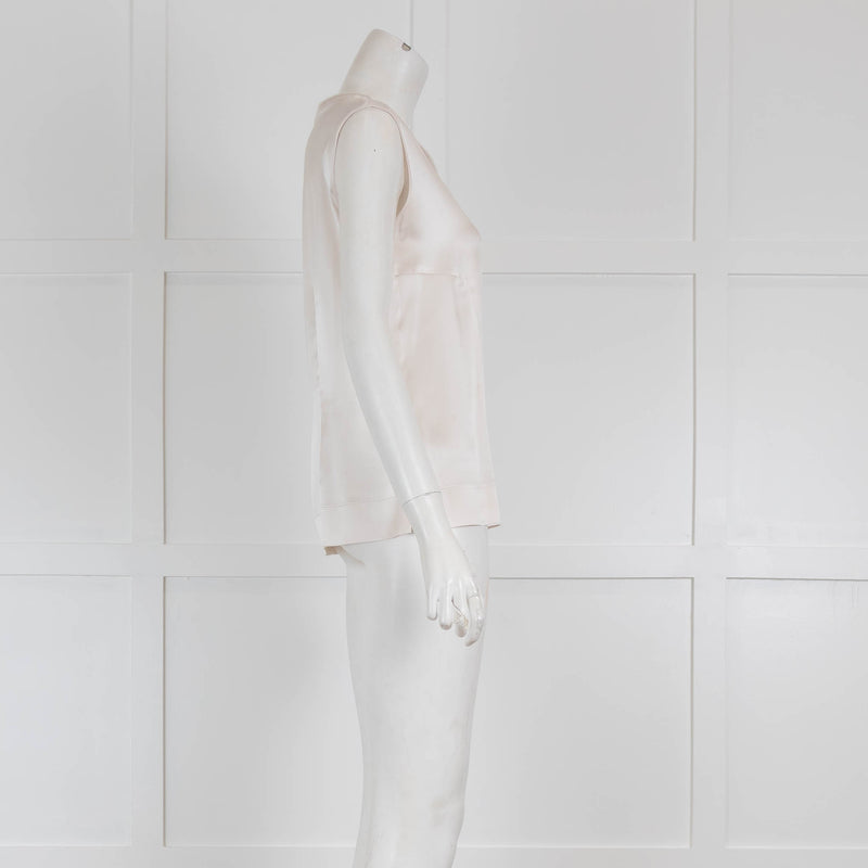 D'Exterior Silk Vest with Knit Lurex Neck