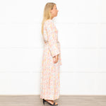 Tallulah & Hope Soft Cream Patterned Midi Dress