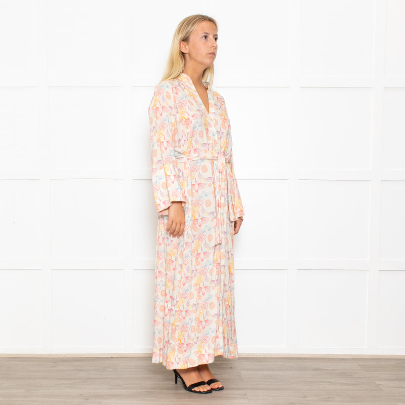 Tallulah & Hope Soft Cream Patterned Midi Dress